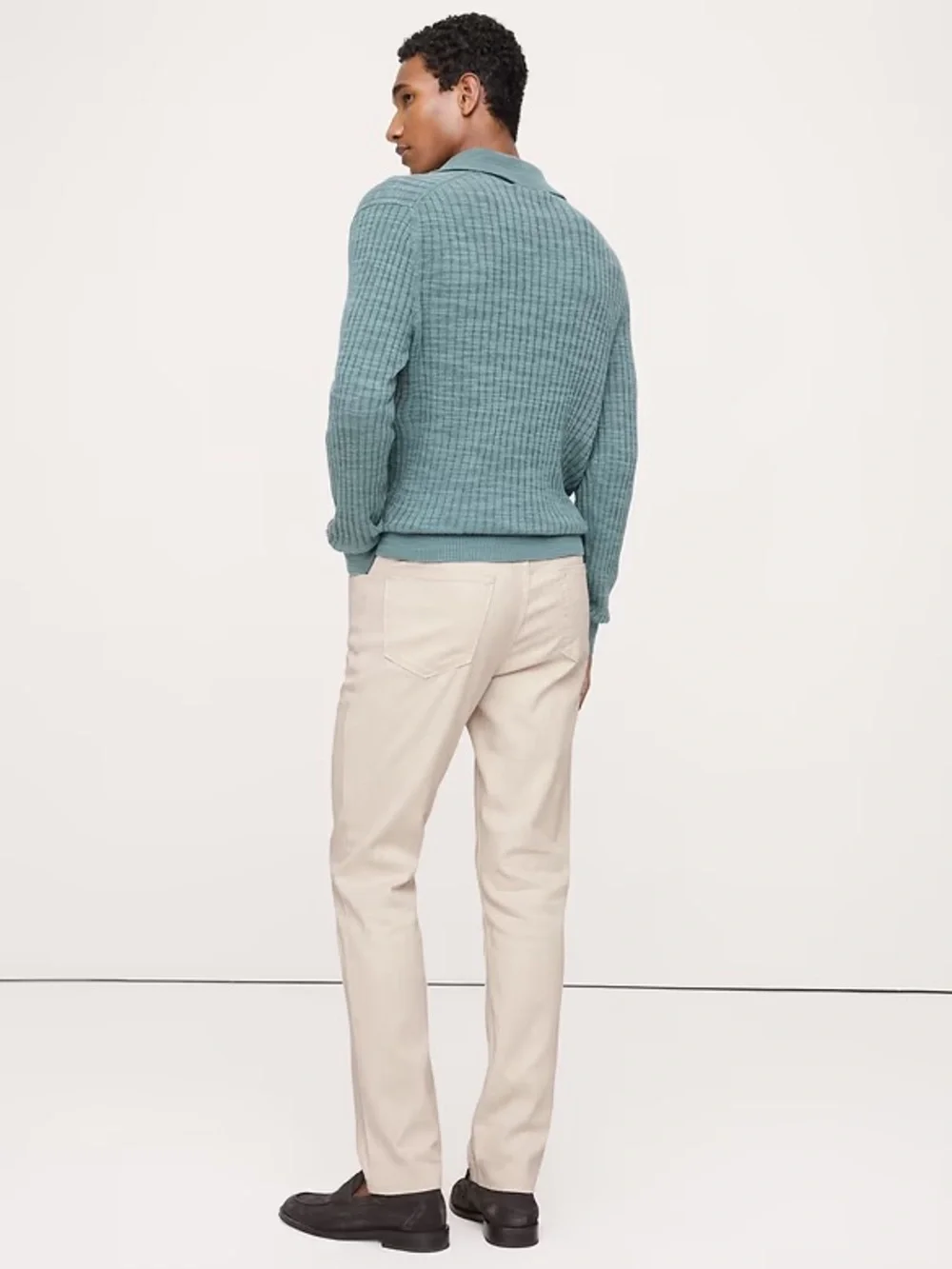 Banana Republic Men's Light Cream Straight Chinos